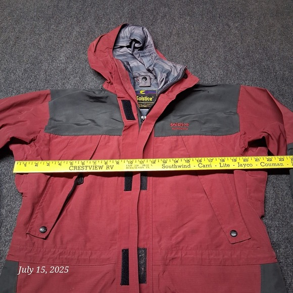 Vintage Solstice Microshed Lightweight Rain Jacket‎ Womens Small Red Hooded - Picture 5 of 9